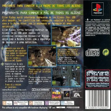 Alien Resurrection (US) box cover back